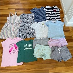 Bundle lot of girl shorts, dress, shirt